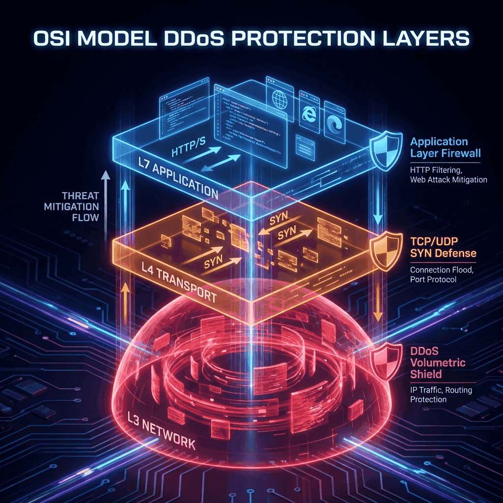 Схема сетевых уровней OSI